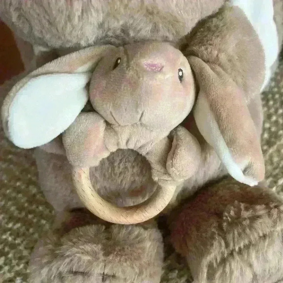 Animal Adventure Bunny with rattle, infant toy, stuffed animal, plush. - Picture 3 of 4